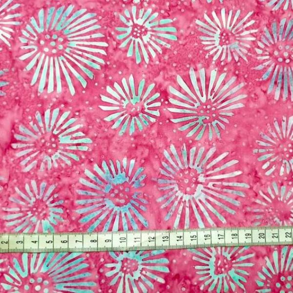 LIGHTBLUE PINK - Carmine - Batikstoff aus Indonesien